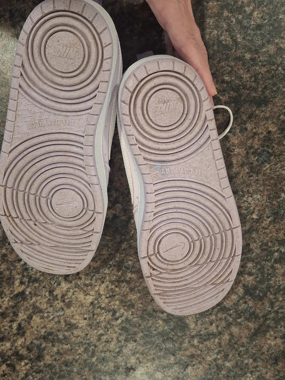 Nike Kids Lace-Up Sneakers in Light Lavender and White